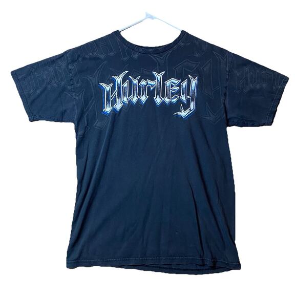 Y2K Hurley Blue Graphic T-Shirt Men’s Size M Made in Mexico - Picture 1 of 8
